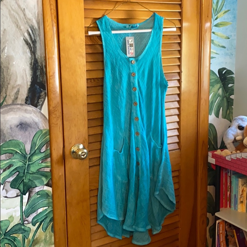 Beautiful Sea Green Flowy Dress Brand New!